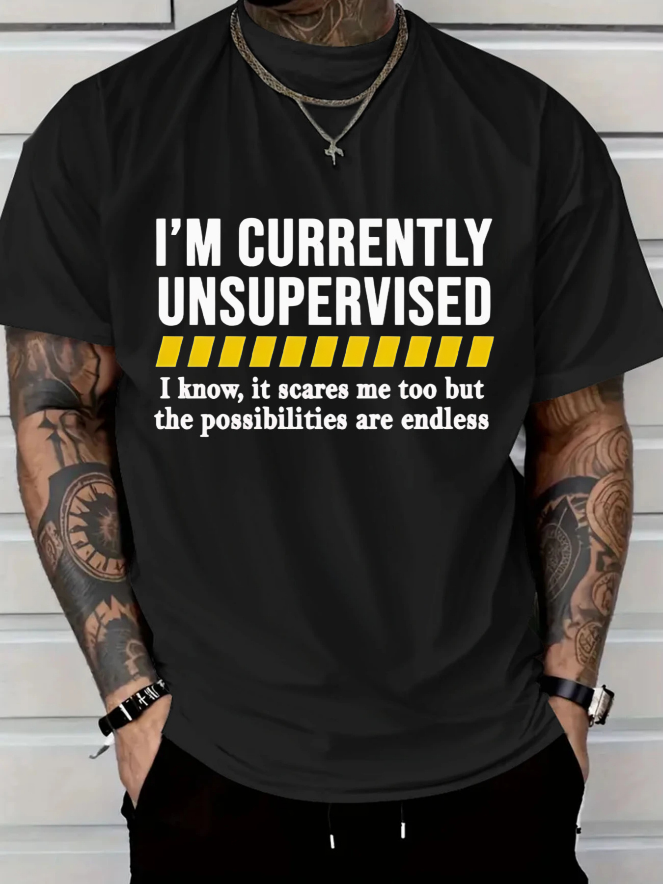 Tee Graphic Print - New Men's Casual Cotton T-Shirt I'm