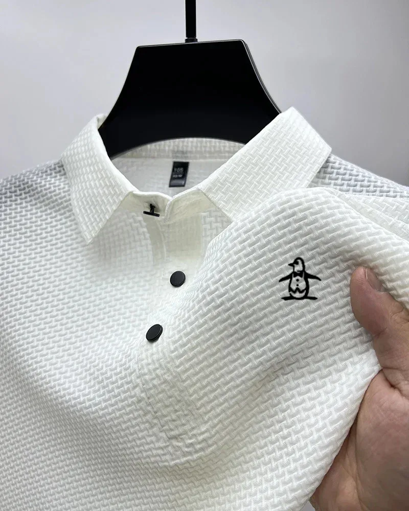 Polo Shirt Pique - Golf Clothing 2026 Summer New Luxury