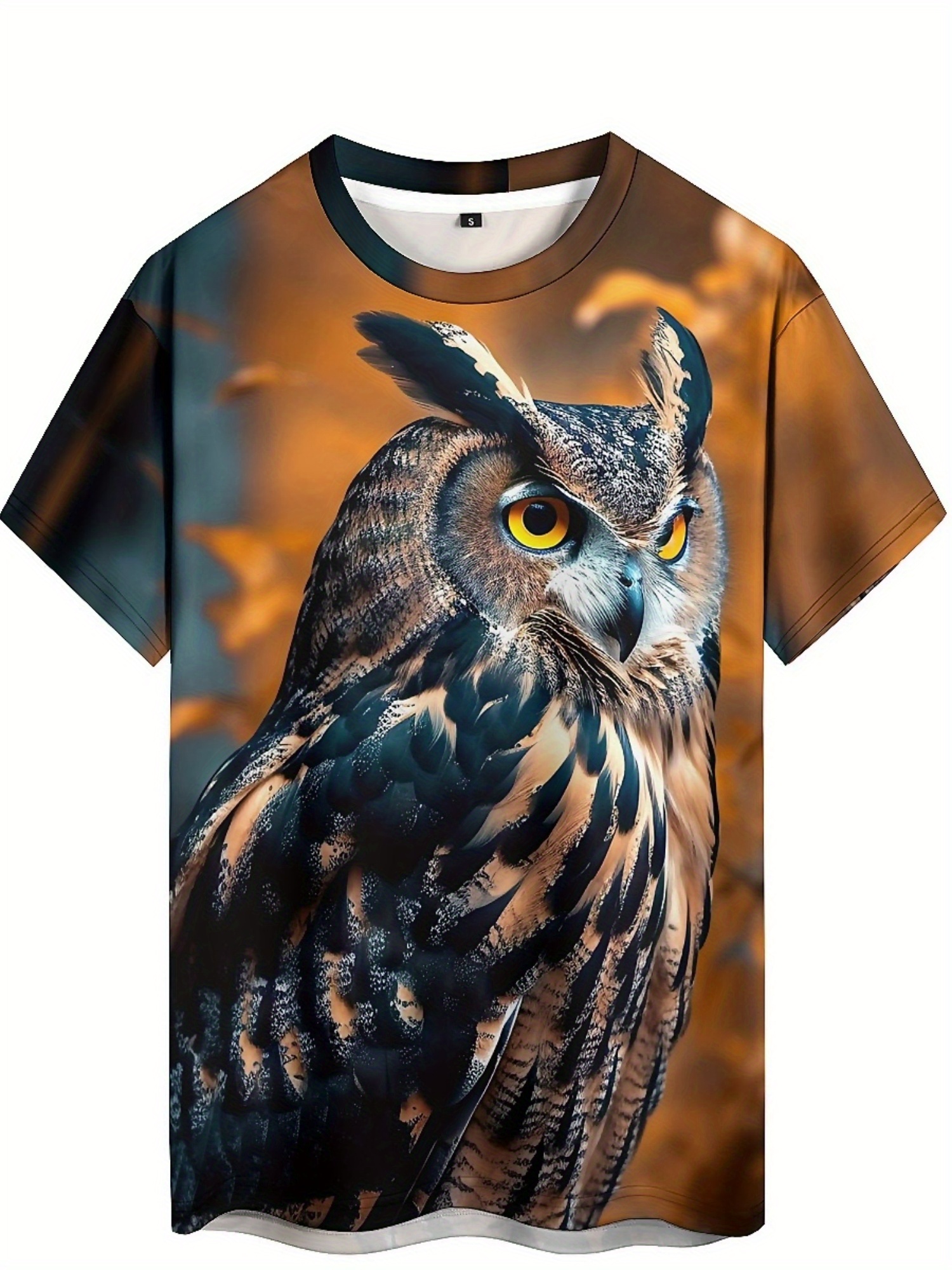 Men's & Women's 3D Print Owl G - Tee Graphic Print บทวิจารณ์และราคา