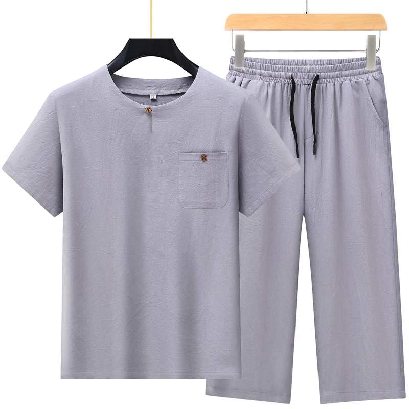 High-quality fashionable men's - Short Linen Drawstring บทวิจารณ์และราคา