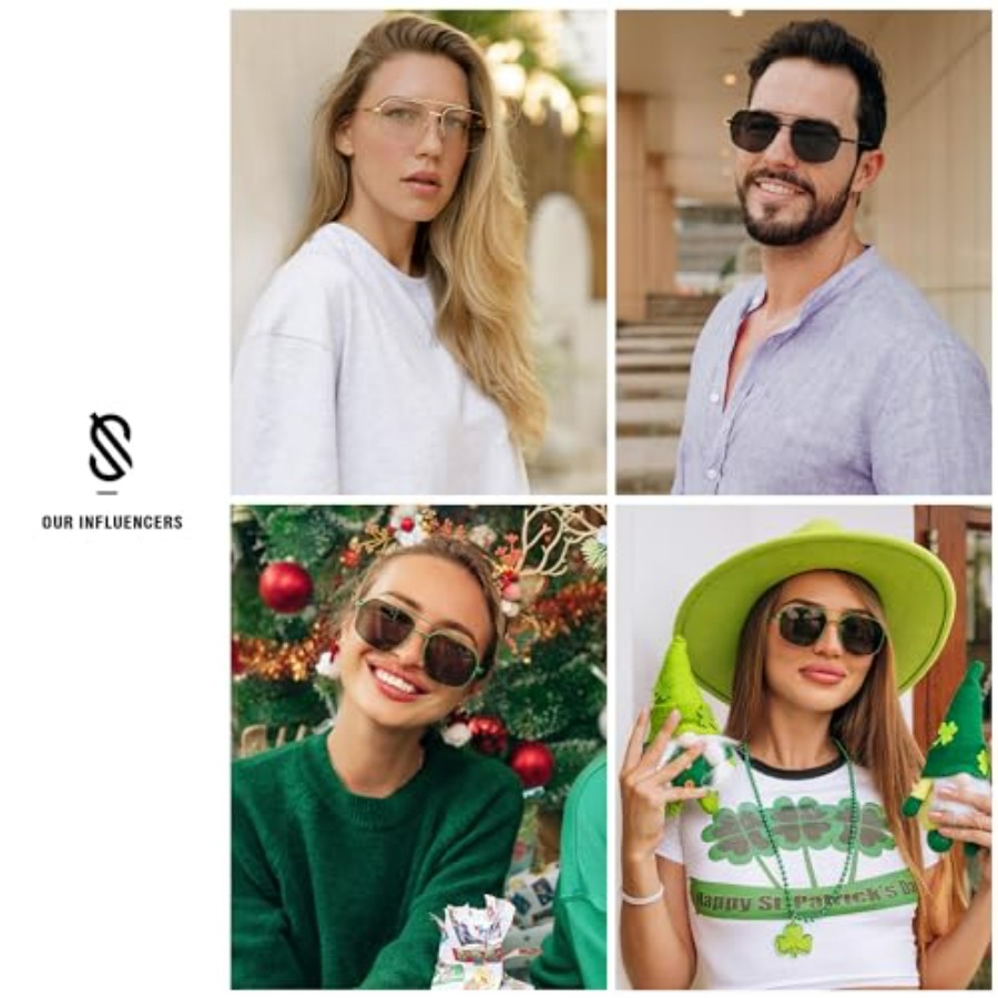 SOJOS Trendy Aviator Sunglasse - Sunglasses Aviator Polarized บทวิจารณ์และราคา