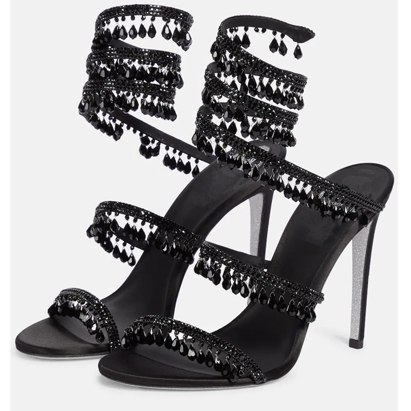 Sexy Green Crystal Fringe Stil - Casual Sandal Leather บทวิจารณ์และราคา