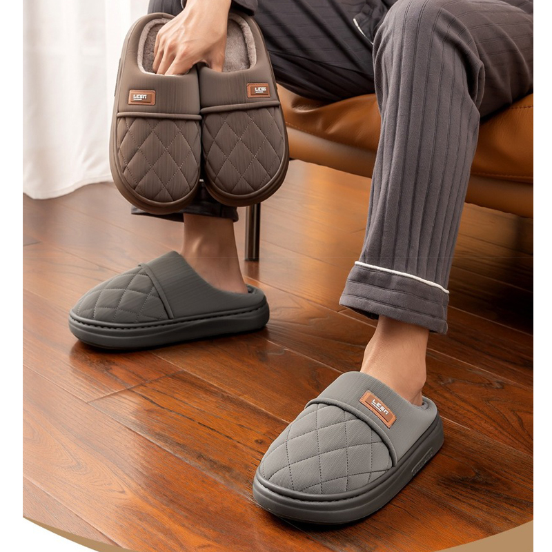 Winter Warm Slipper Women Men  - Flip Flop Leather Men บทวิจารณ์และราคา
