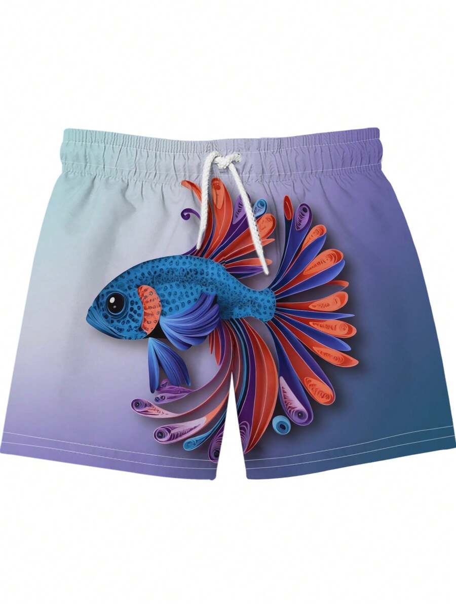 Gradient Purple Blue Swim Trun - Swim Trunk Quick Dry บทวิจารณ์และราคา