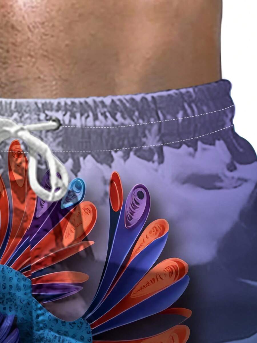 Gradient Purple Blue Swim Trun - Swim Trunk Quick Dry บทวิจารณ์และราคา