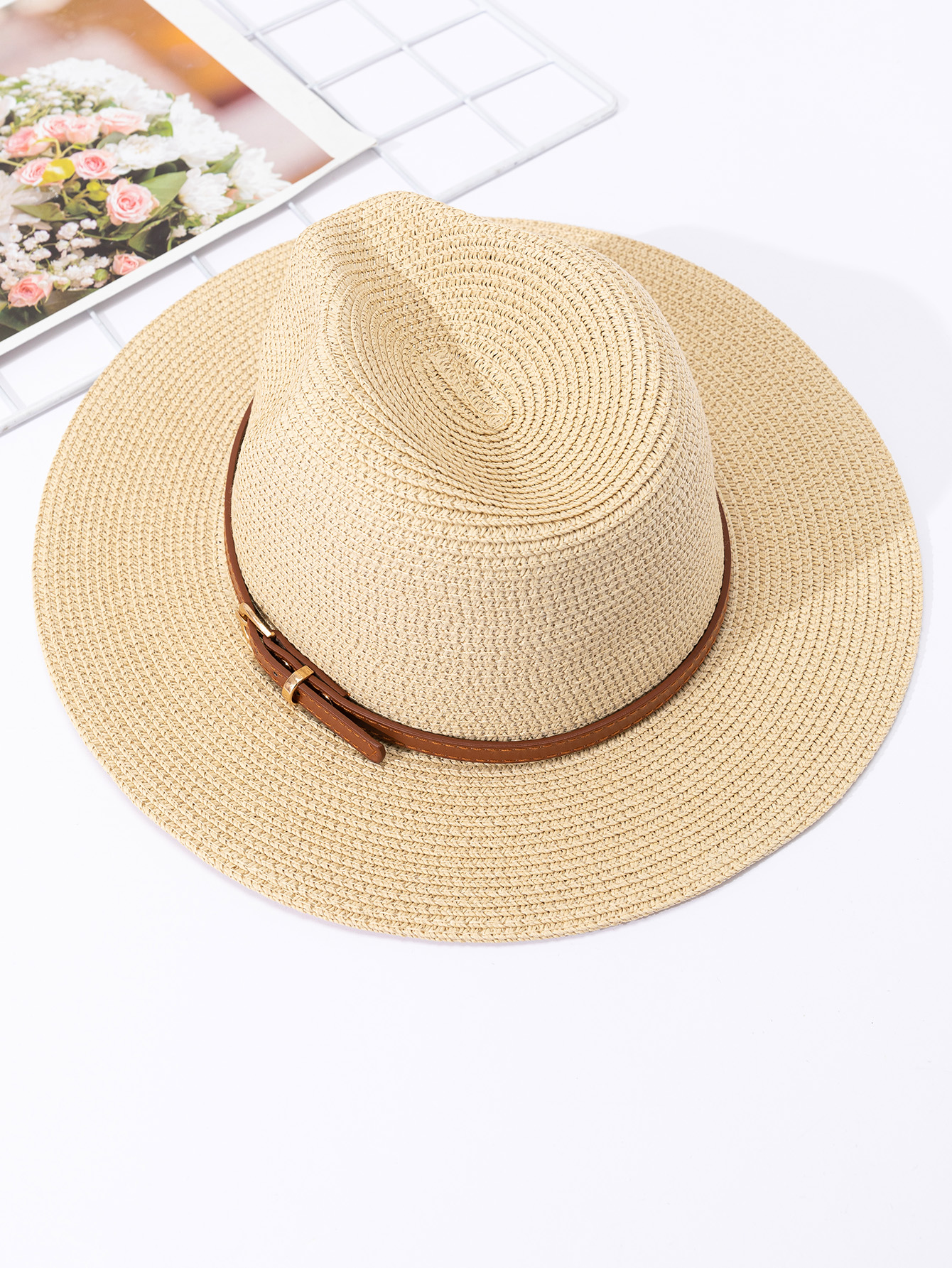 Panama straw hat, female jazz  - Bucket Hat Straw บทวิจารณ์และราคา