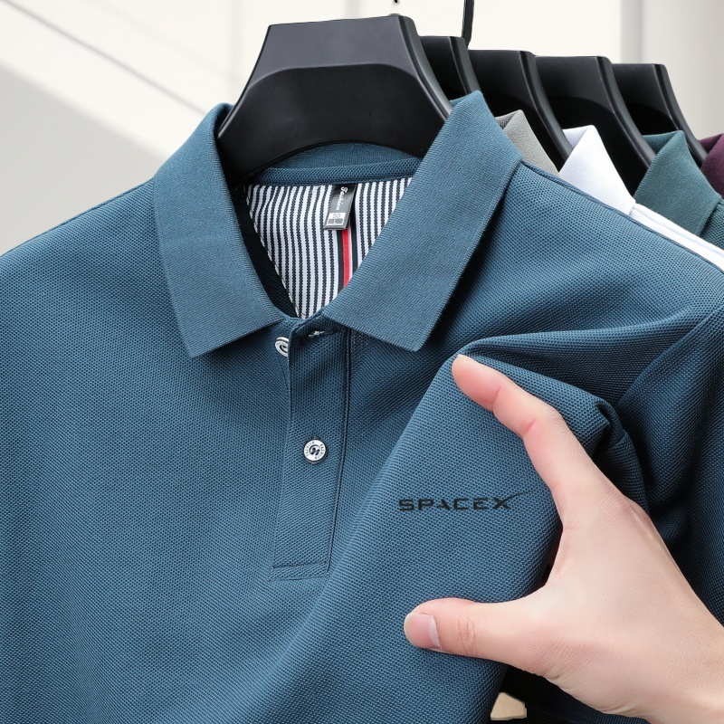 100%pure cotton summer new men - Polo Shirt Pique บทวิจารณ์และราคา