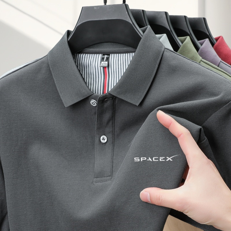 100%pure cotton summer new men - Polo Shirt Pique บทวิจารณ์และราคา