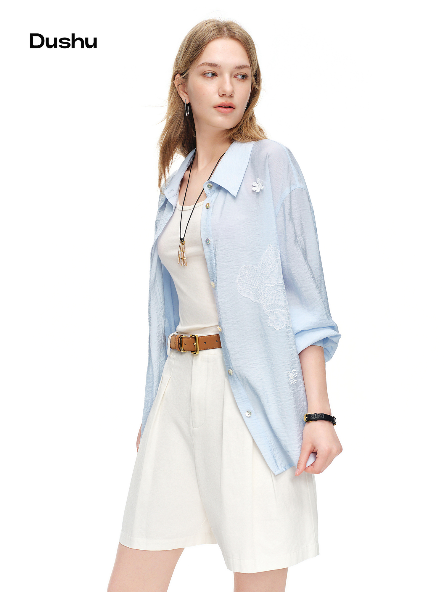DUSHU 2026 Summer Women's Ligh - Resort Shirt Floral บทวิจารณ์และราคา