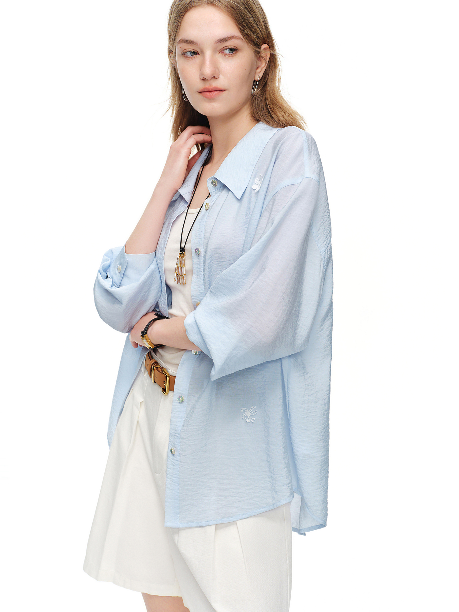 DUSHU 2026 Summer Women's Ligh - Resort Shirt Floral บทวิจารณ์และราคา
