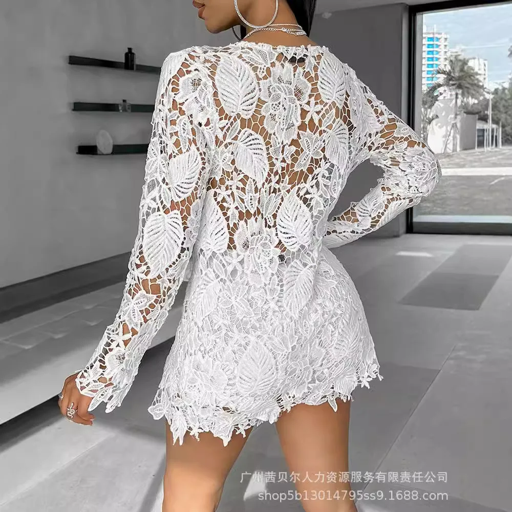 Women Sexy Short Sets Hollow O - Linen Shirt Breathable บทวิจารณ์และราคา