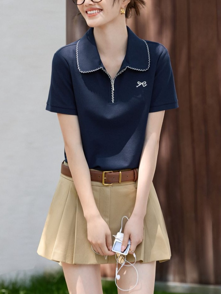 Women's Slim Fit Figure Flatte - Polo Shirt Pique บทวิจารณ์และราคา