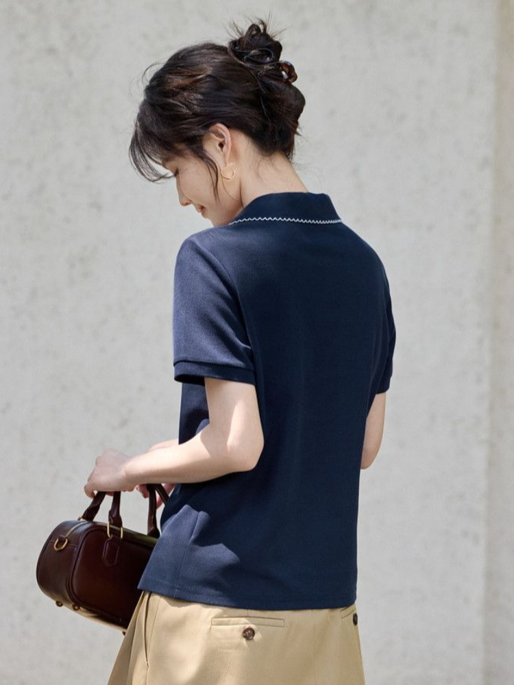 Women's Slim Fit Figure Flatte - Polo Shirt Pique บทวิจารณ์และราคา