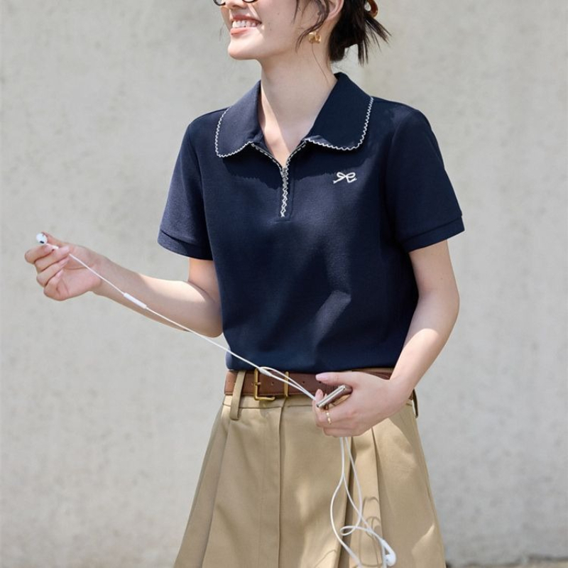 Women's Slim Fit Figure Flatte - Polo Shirt Pique บทวิจารณ์และราคา