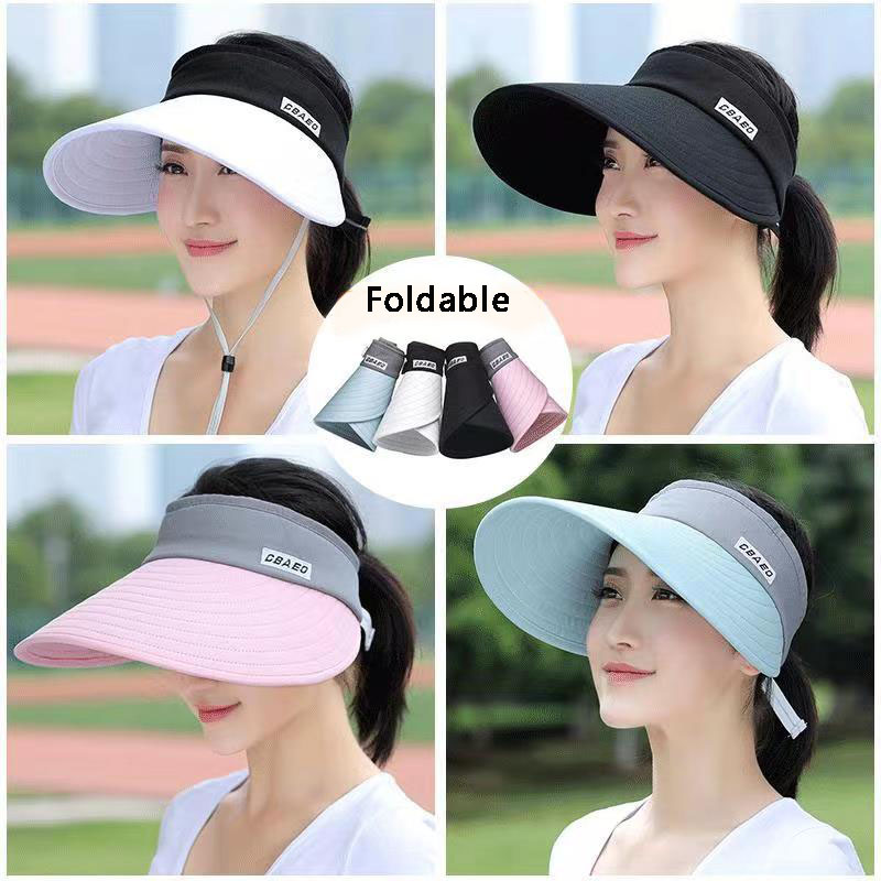 2024 NEW women summer sun viso - Packable Hat Nylon บทวิจารณ์และราคา