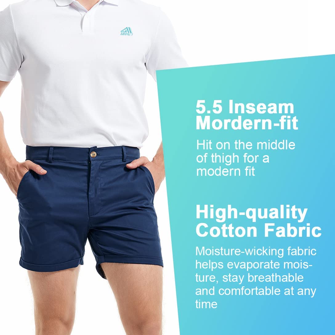 AIMPACT Men's Summer Slim-fit  - Shorts Chino Slim บทวิจารณ์และราคา