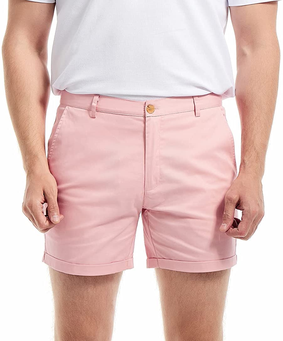 AIMPACT Men's Summer Slim-fit  - Shorts Chino Slim บทวิจารณ์และราคา