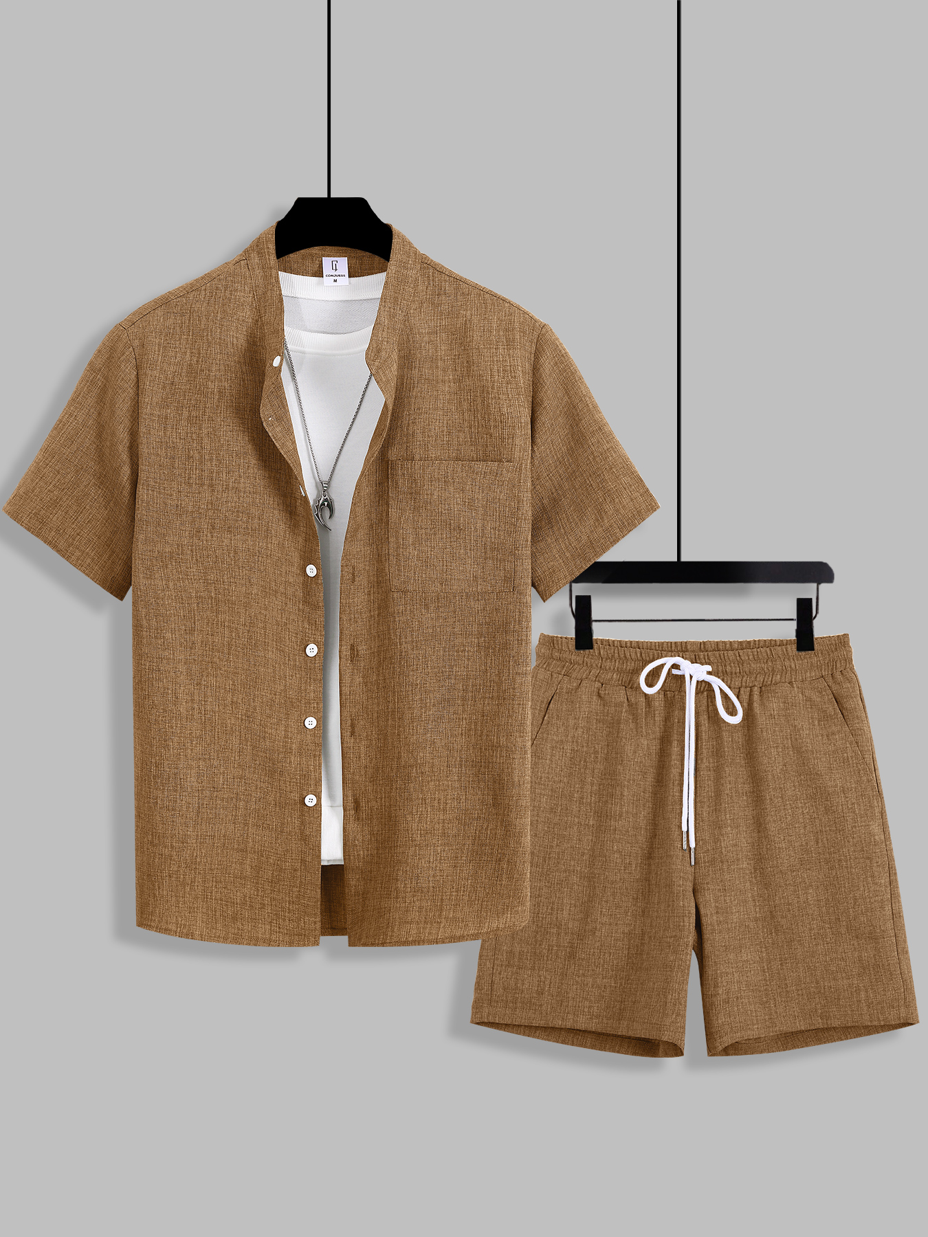 Summer Men's Cotton Linen Text - Linen Shirt Breathable บทวิจารณ์และราคา
