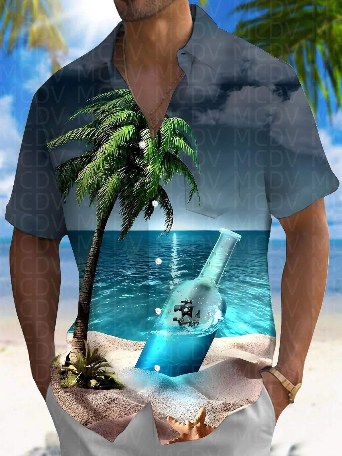 Trump Pattern Men's Hawaiian S - Shirt Camp Collar บทวิจารณ์และราคา