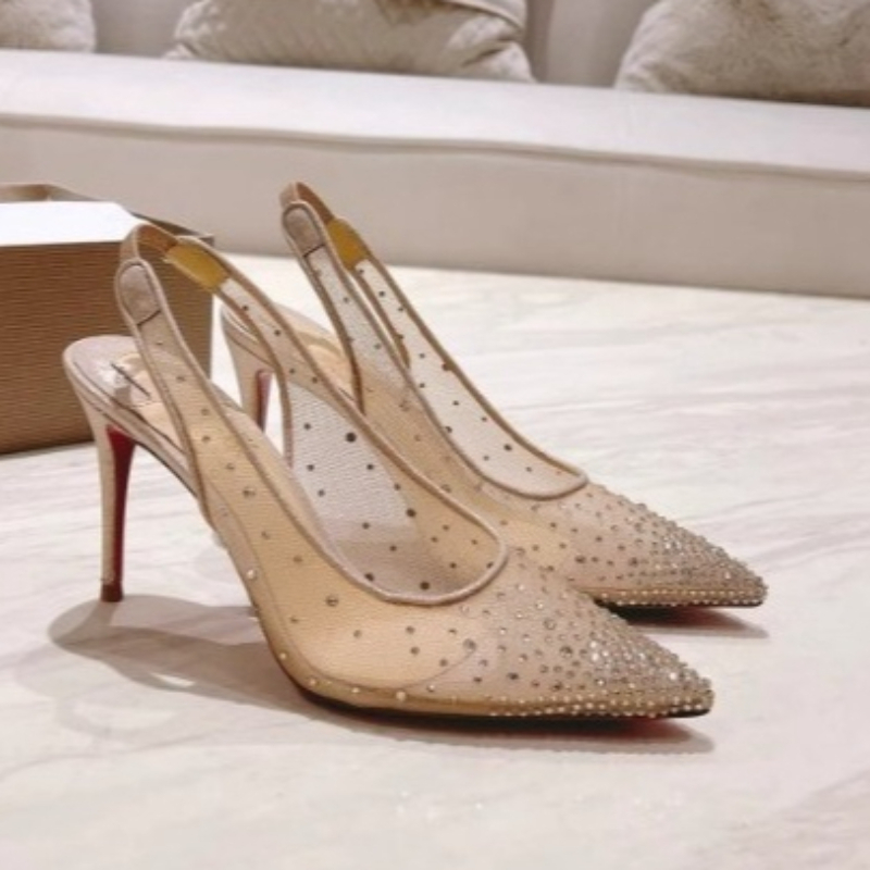 Mesh Rhinestone Rear Empty Sti - Casual Sandal Leather บทวิจารณ์และราคา