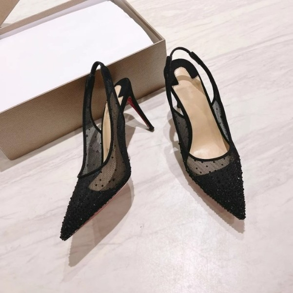 Mesh Rhinestone Rear Empty Sti - Casual Sandal Leather บทวิจารณ์และราคา