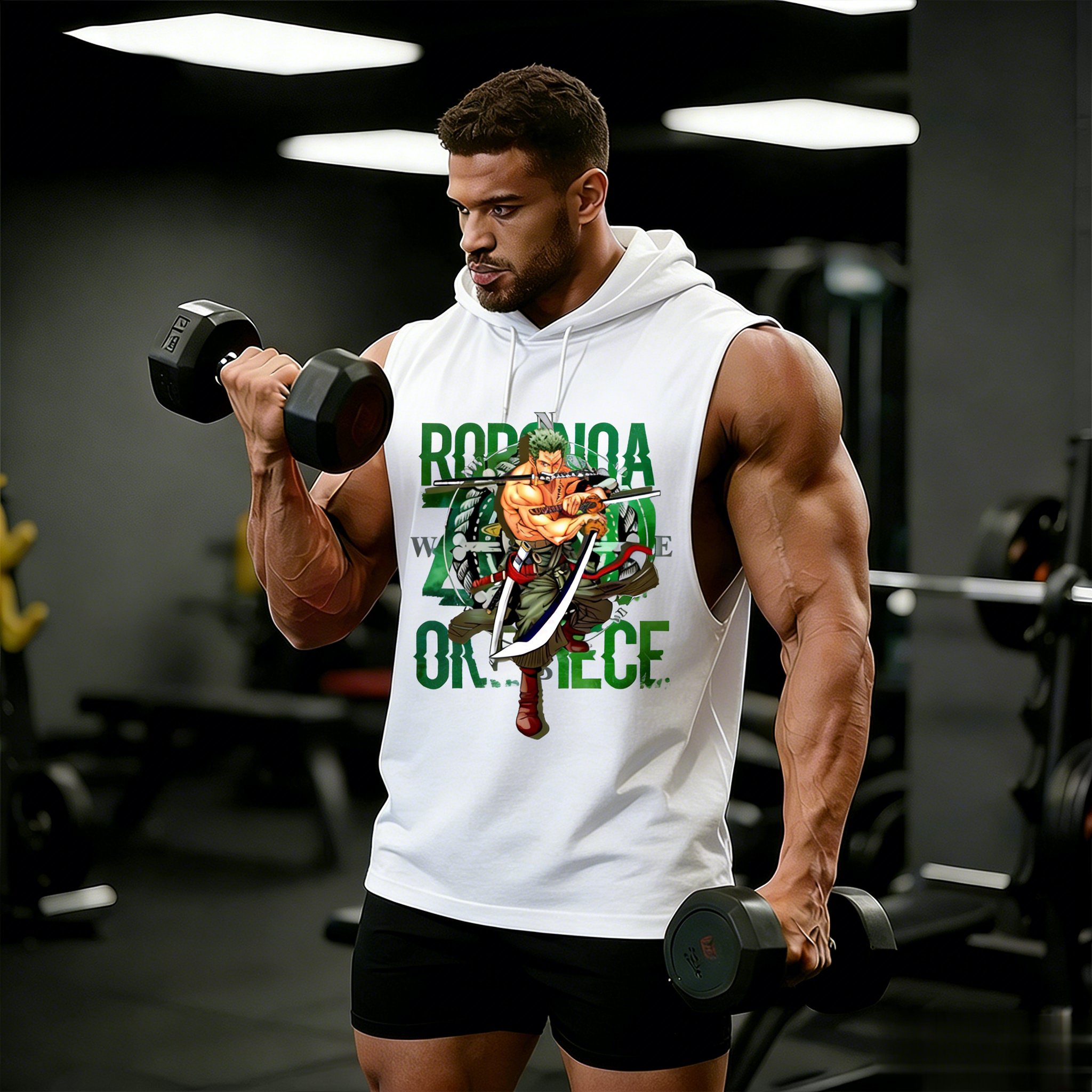 One Piece Zoro Roronoa Anime W - Tank Top Muscle บทวิจารณ์และราคา