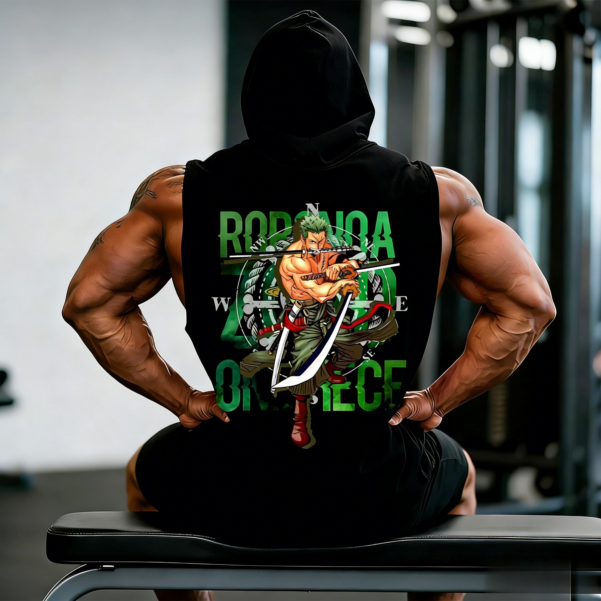 One Piece Zoro Roronoa Anime W - Tank Top Muscle บทวิจารณ์และราคา