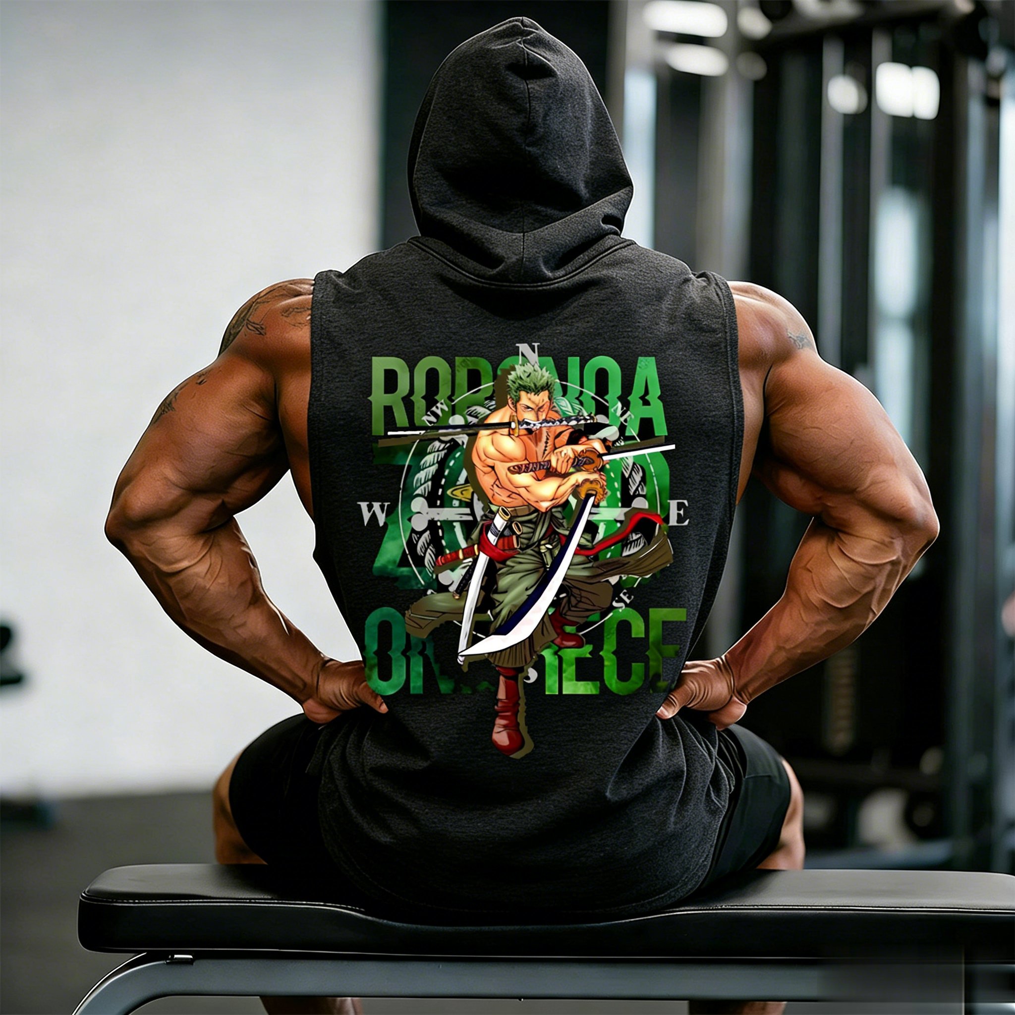 One Piece Zoro Roronoa Anime W - Tank Top Muscle บทวิจารณ์และราคา