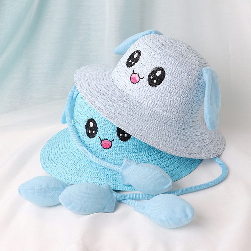 Summer Bucket Cap Moving Ears  - Bucket Hat Straw บทวิจารณ์และราคา
