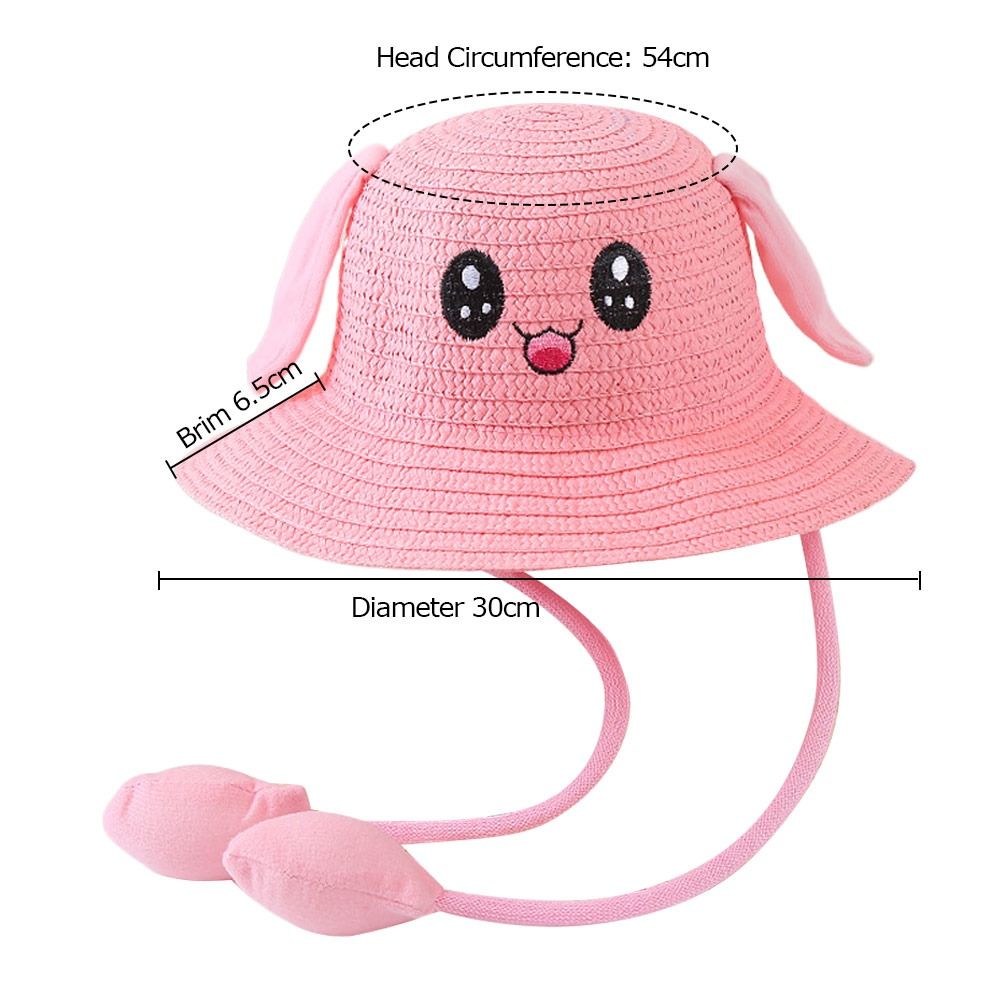 Summer Bucket Cap Moving Ears  - Bucket Hat Straw บทวิจารณ์และราคา