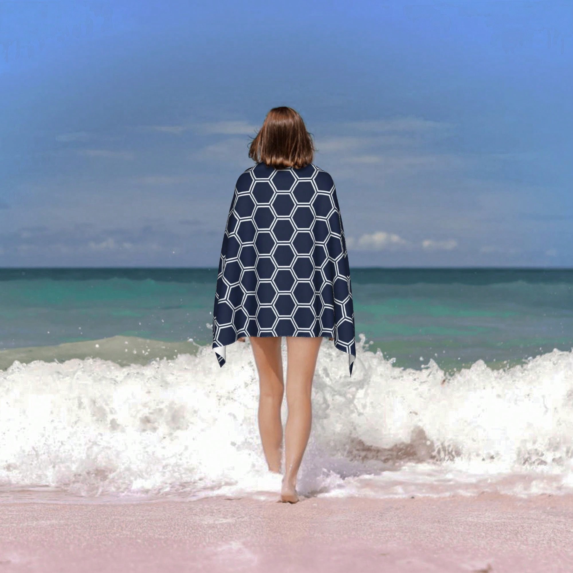 Geometric Pattern Cla1ssic StY - Beach Towel Large บทวิจารณ์และราคา