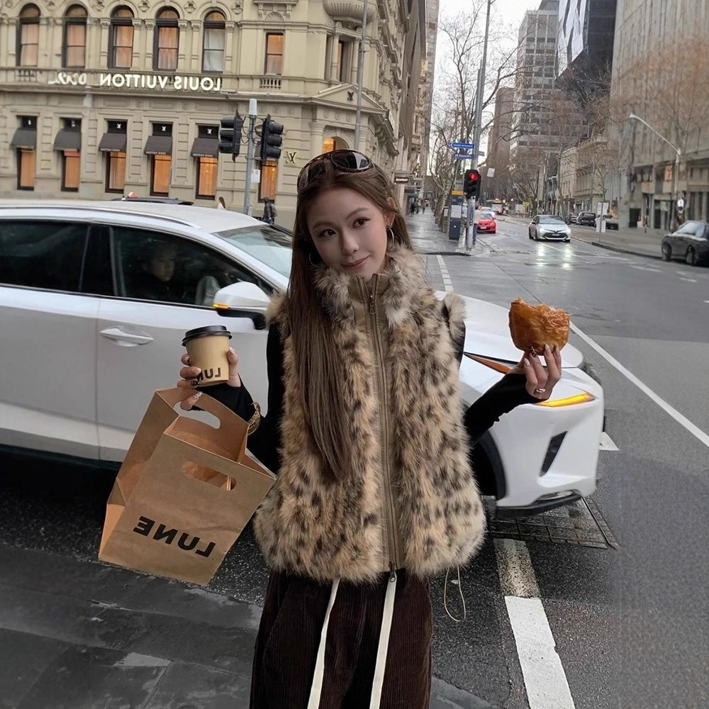 Women Faux Fur Vest Coats Shor - Short Linen Drawstring บทวิจารณ์และราคา