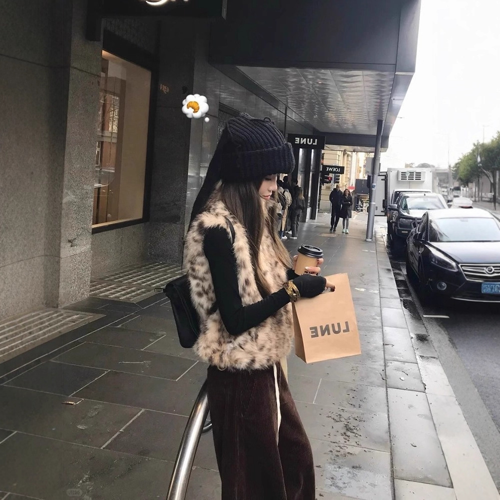 Women Faux Fur Vest Coats Shor - Short Linen Drawstring บทวิจารณ์และราคา