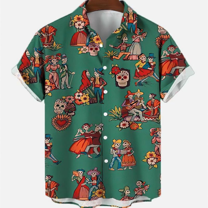 Summer Men's Fashion Casual So - Resort Shirt Floral บทวิจารณ์และราคา