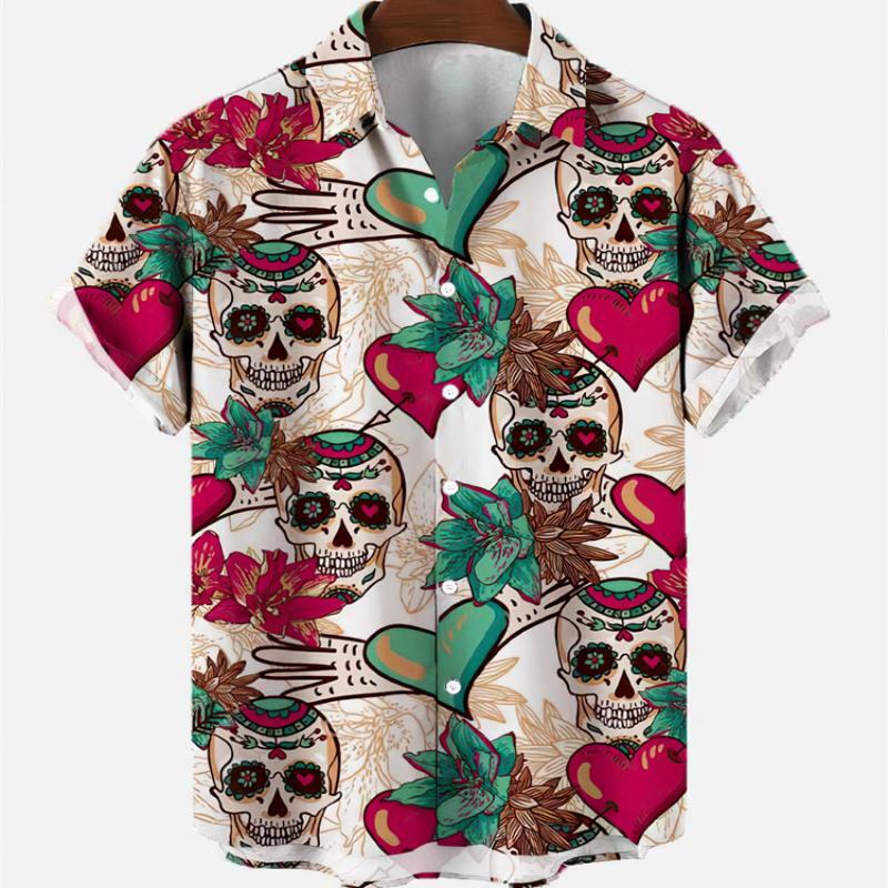 Summer Men's Fashion Casual So - Resort Shirt Floral บทวิจารณ์และราคา