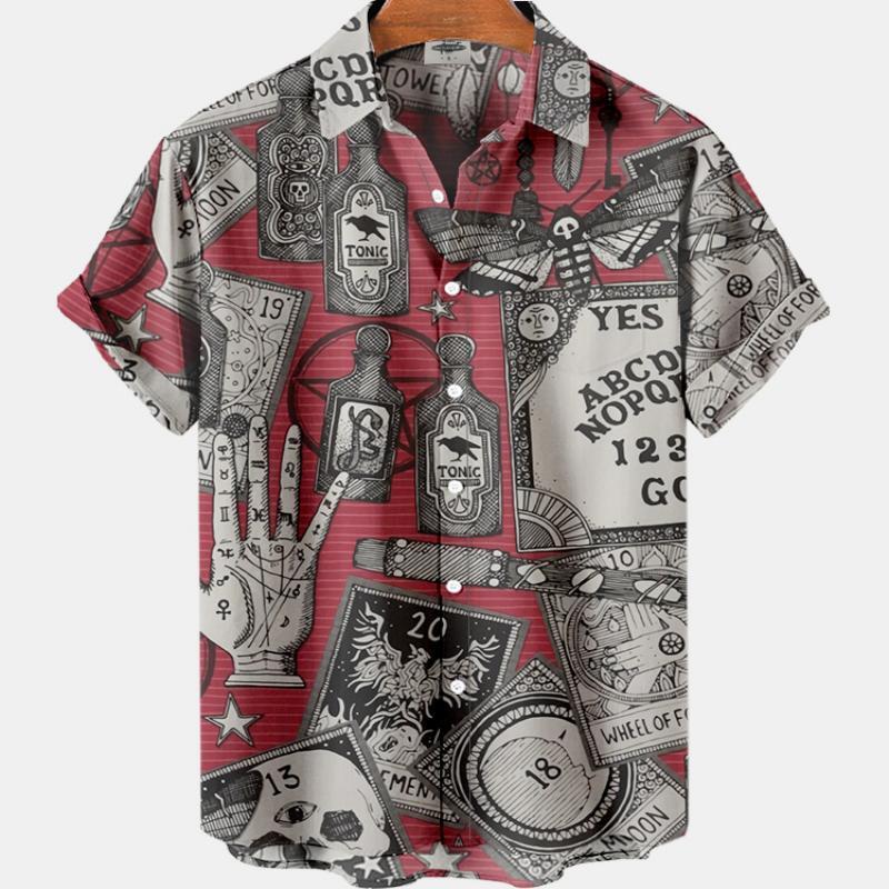 Summer Men's Fashion Casual So - Resort Shirt Floral บทวิจารณ์และราคา