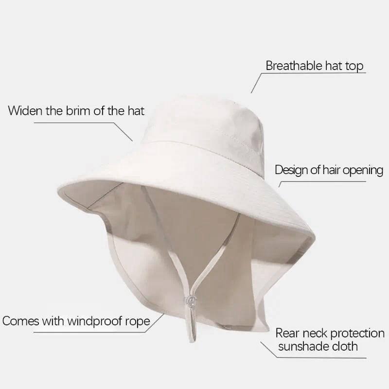 Outdoor UV Anti Neck Protectio - Bucket Hat Straw บทวิจารณ์และราคา