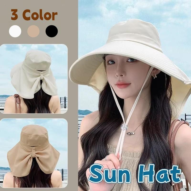 Outdoor UV Anti Neck Protectio - Bucket Hat Straw บทวิจารณ์และราคา