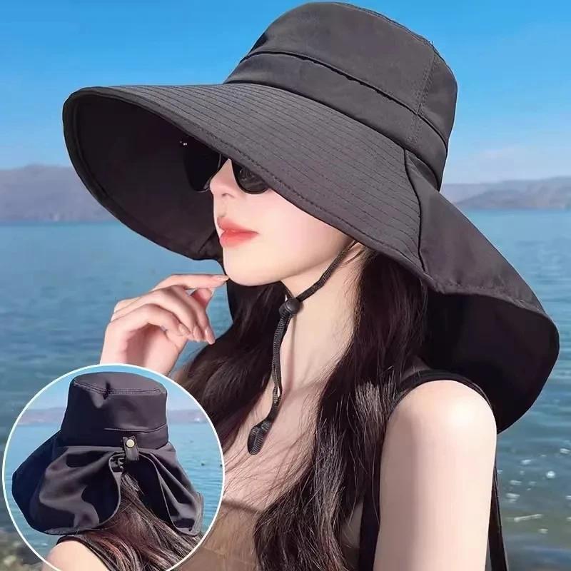 Outdoor UV Anti Neck Protectio - Bucket Hat Straw บทวิจารณ์และราคา