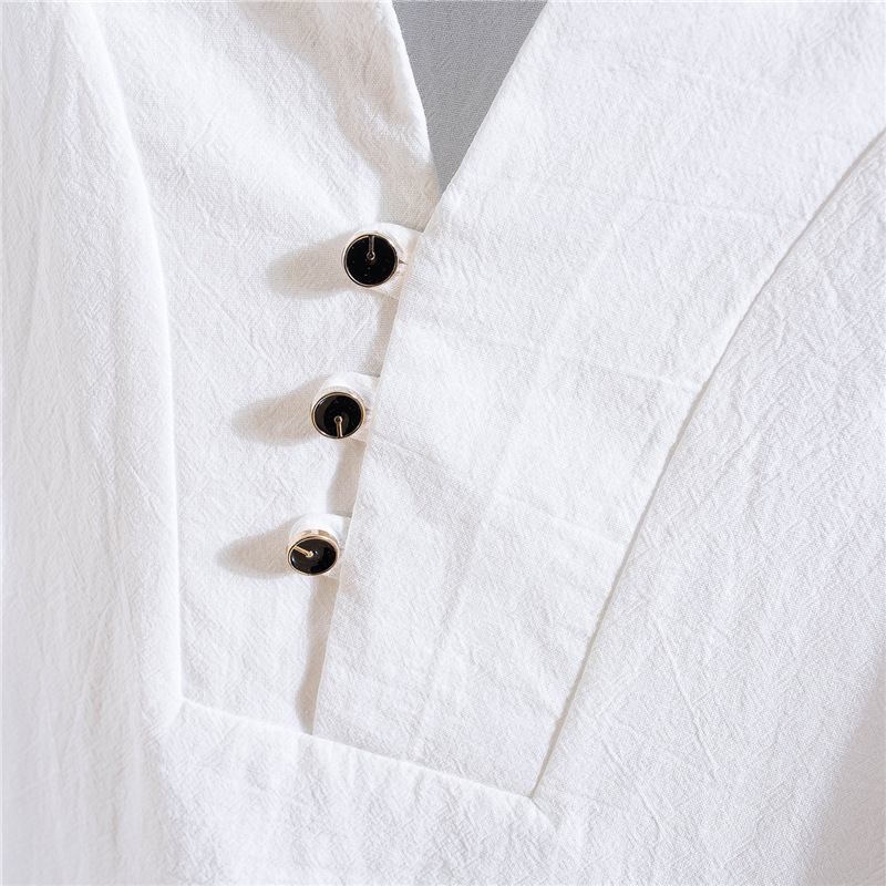 Men's Summer Cotton Linen Shor - Linen Shirt Breathable บทวิจารณ์และราคา