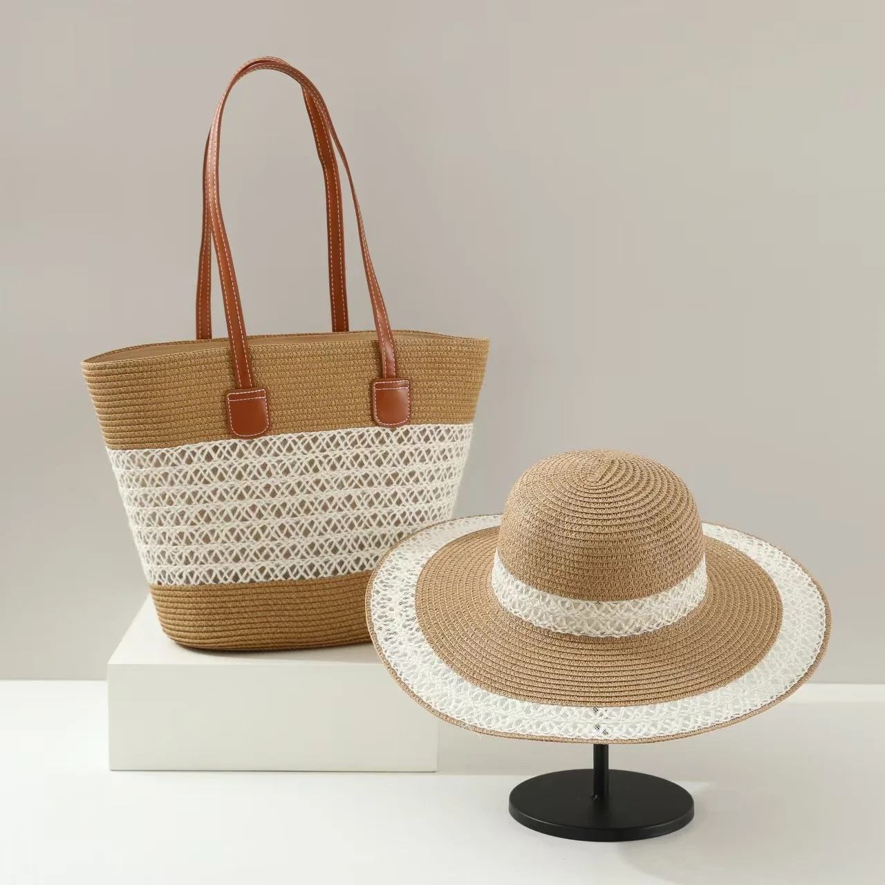 Large Capacity Straw Woven Bag - Bucket Hat Straw บทวิจารณ์และราคา