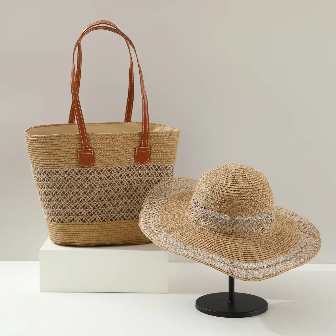 Large Capacity Straw Woven Bag - Bucket Hat Straw บทวิจารณ์และราคา