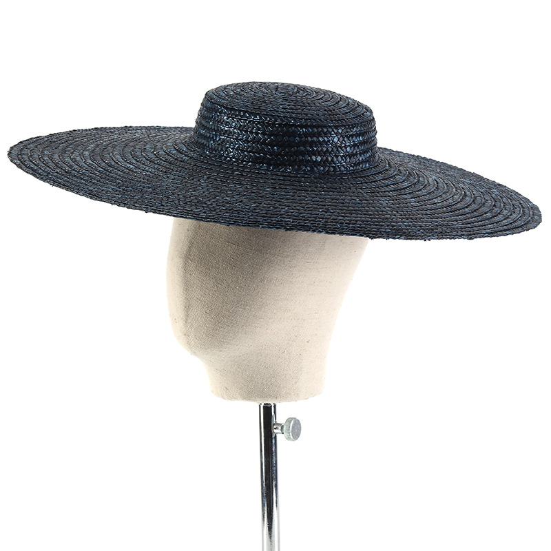 15cm Wide Brim Straw Hat Flat  - Bucket Hat Straw บทวิจารณ์และราคา