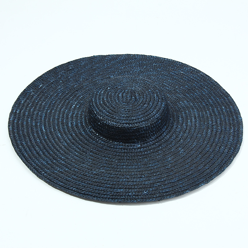 15cm Wide Brim Straw Hat Flat  - Bucket Hat Straw บทวิจารณ์และราคา