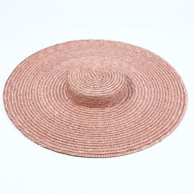 15cm Wide Brim Straw Hat Flat  - Bucket Hat Straw บทวิจารณ์และราคา