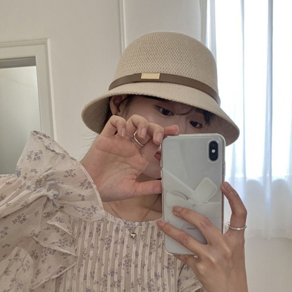 Korean PU Leather Belt Women S - Bucket Hat Straw บทวิจารณ์และราคา