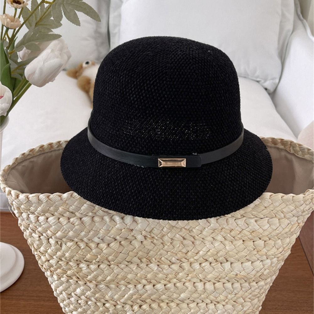 Korean PU Leather Belt Women S - Bucket Hat Straw บทวิจารณ์และราคา