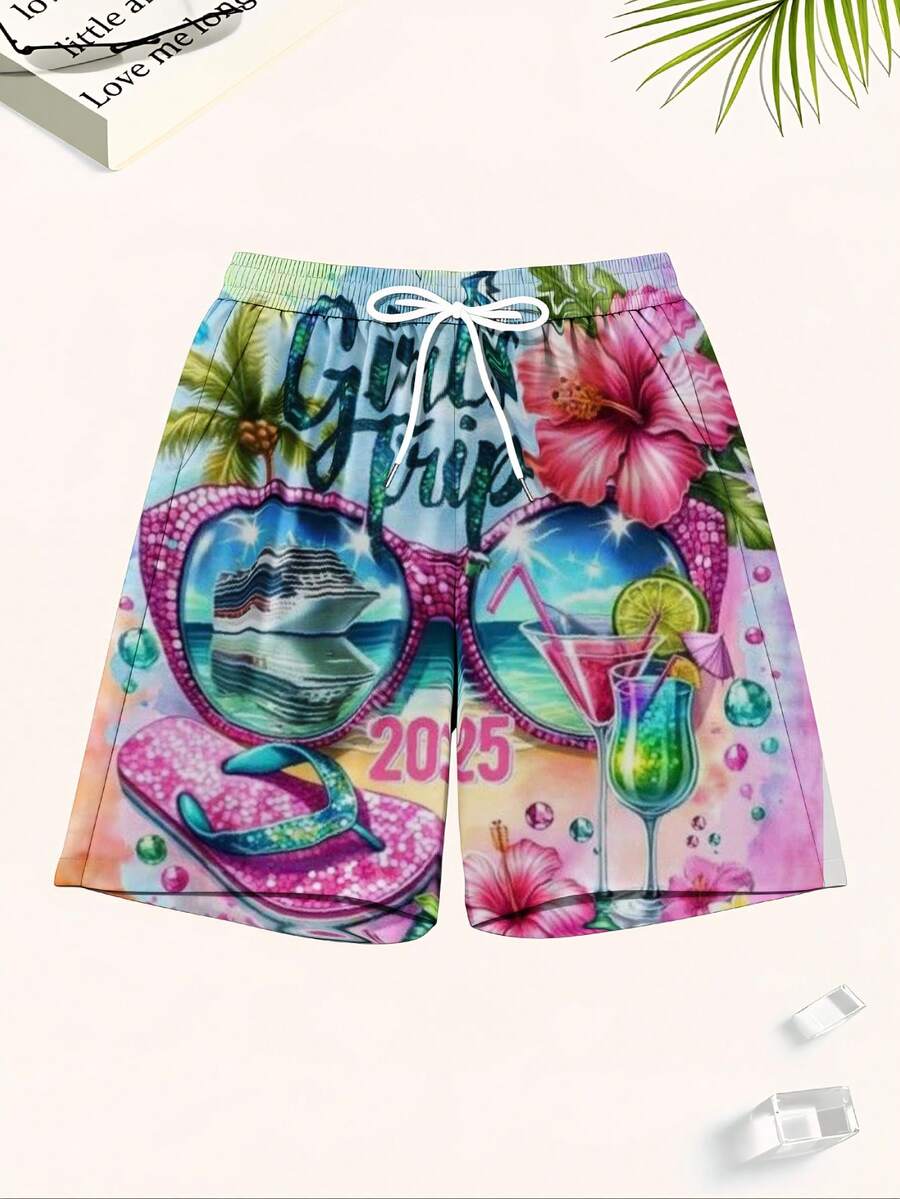 Mens Beach Swim Trunks 3D Prin - Swim Trunk Quick Dry บทวิจารณ์และราคา