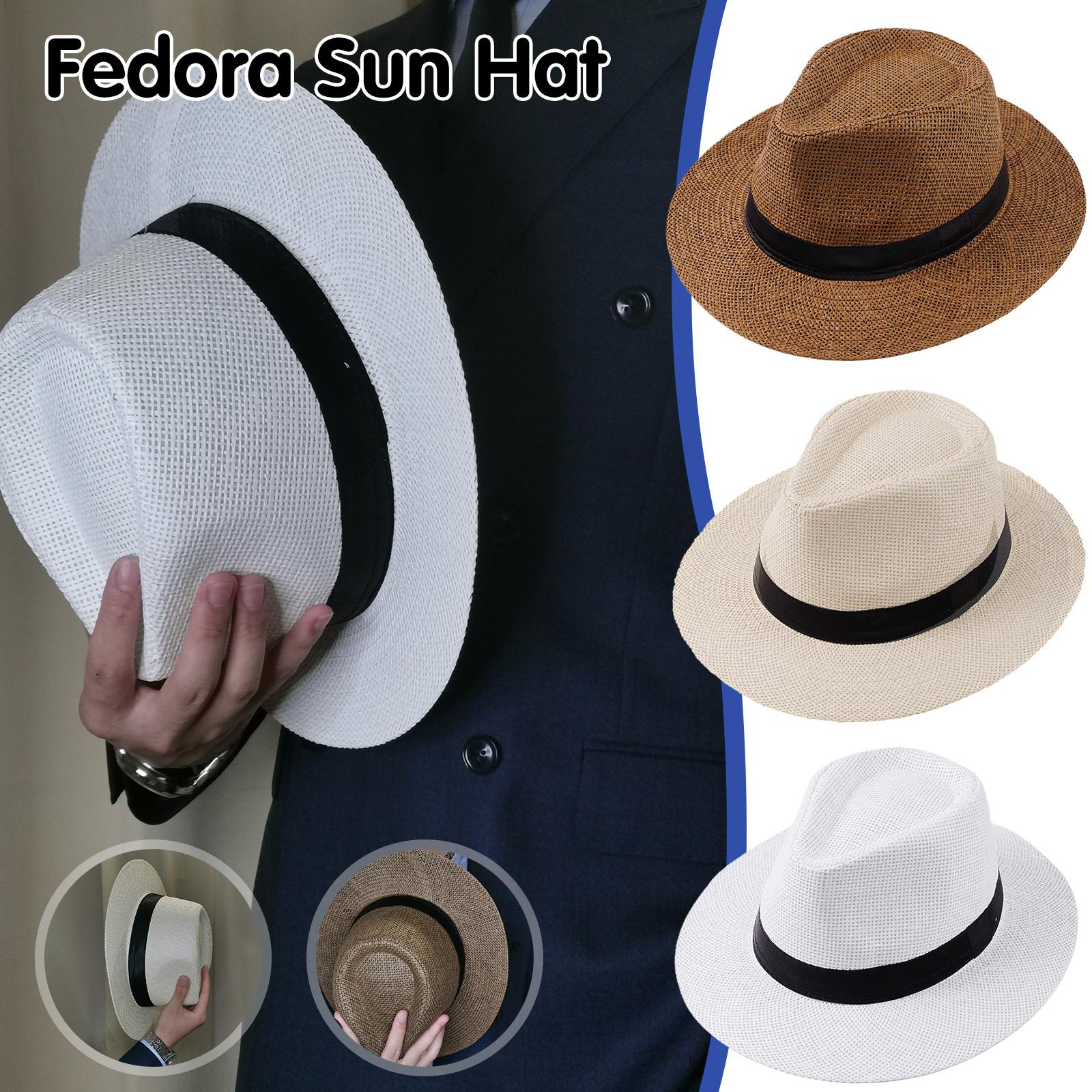 Men Summer Panama Straw Hat Na - Bucket Hat Straw บทวิจารณ์และราคา