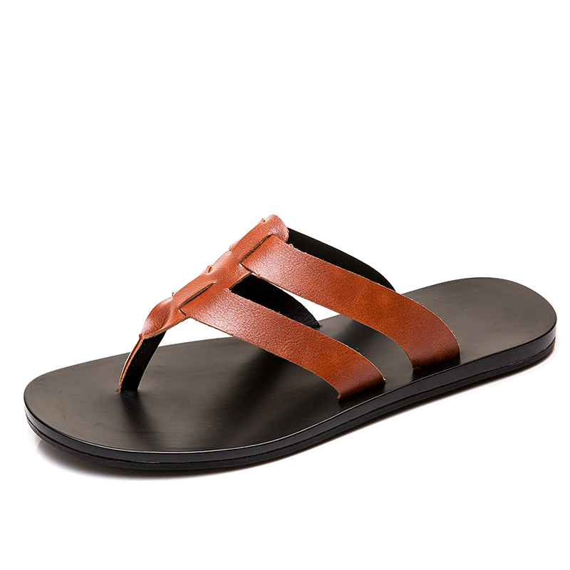 Men's Leather Flip Flops Summe - Flip Flop Leather Men บทวิจารณ์และราคา